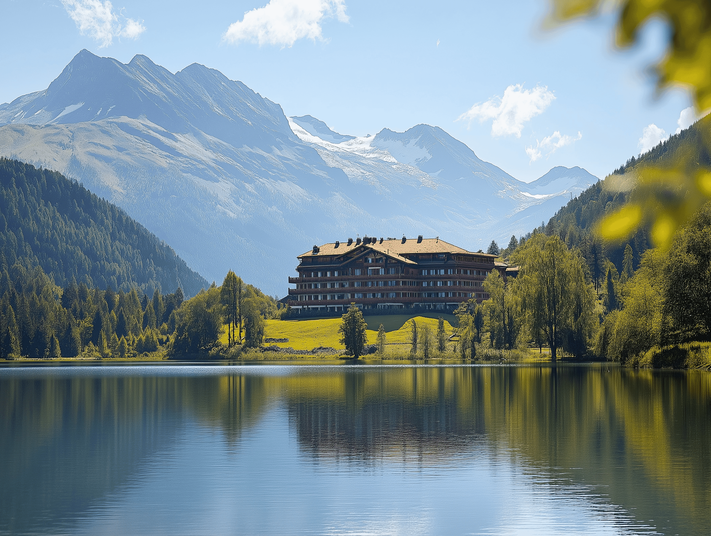 Hotelbild im Sommer mit Außenbereich